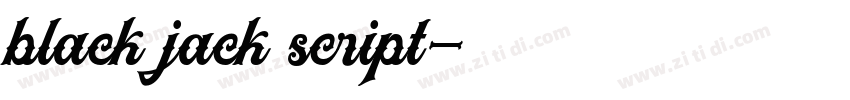 black jack script字体转换